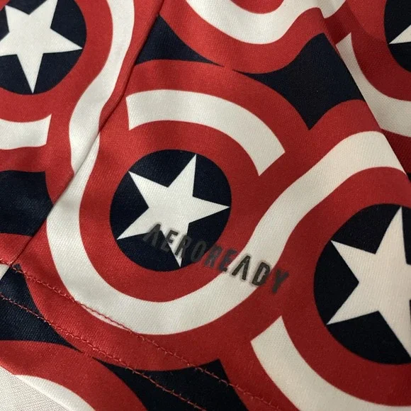 Adidas X Marvel Jersey Mens Large Captain America Prematch Soccer Avengers‎ - Picture 6 of 8